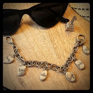 Silver costume bracelet